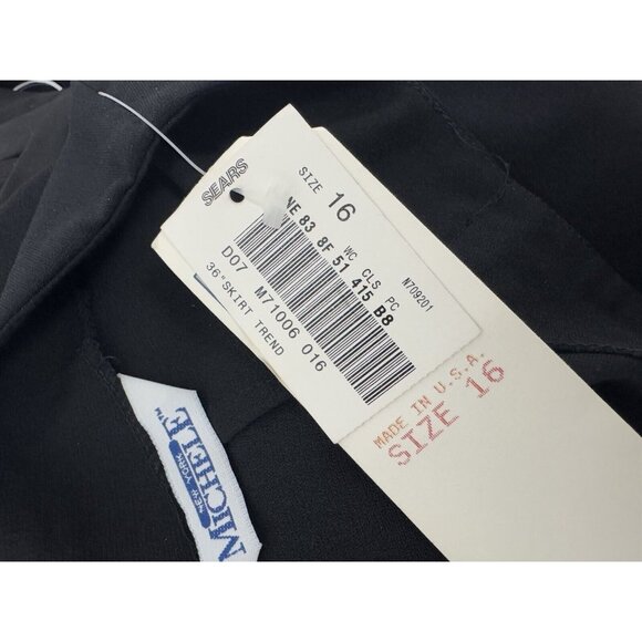 Vintage New York Michele women's maxi skirt black size 16 - Picture 8 of 11